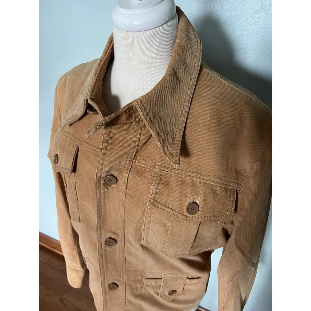 Europe Craft Exclusive Import Vintage Men's Brown Corduroy Jacket‎ Size 40